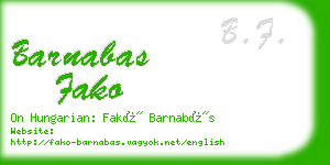 barnabas fako business card